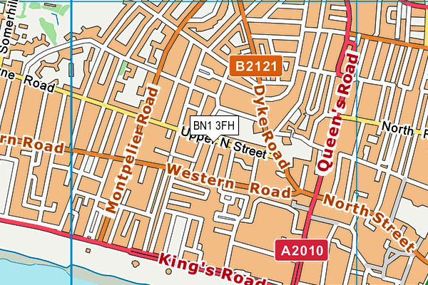 BN1 3FH map - OS VectorMap District (Ordnance Survey)