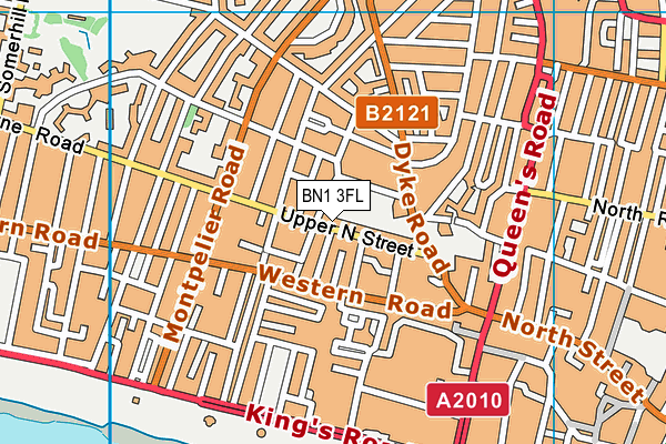 BN1 3FL map - OS VectorMap District (Ordnance Survey)
