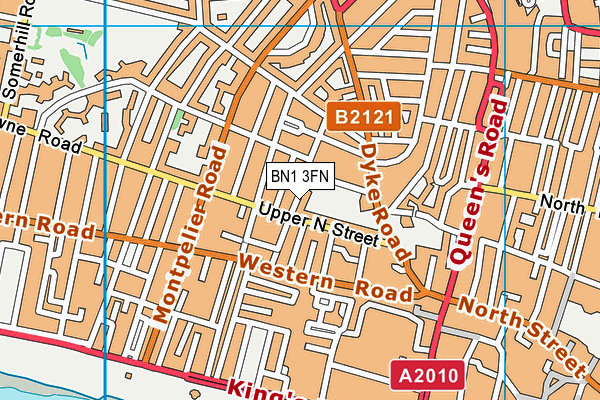 BN1 3FN map - OS VectorMap District (Ordnance Survey)