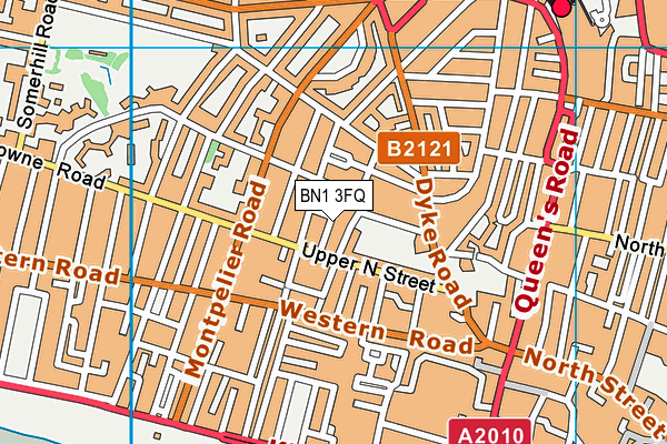 BN1 3FQ map - OS VectorMap District (Ordnance Survey)