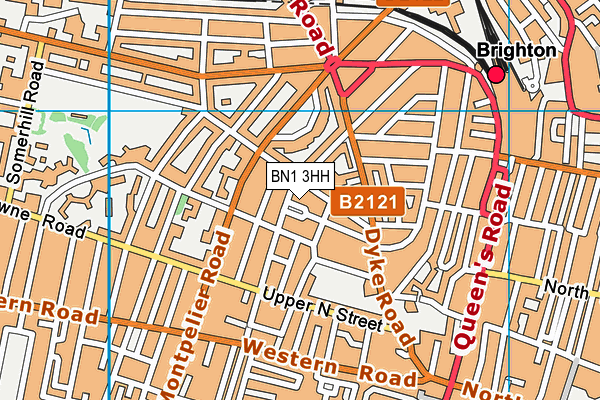 BN1 3HH map - OS VectorMap District (Ordnance Survey)