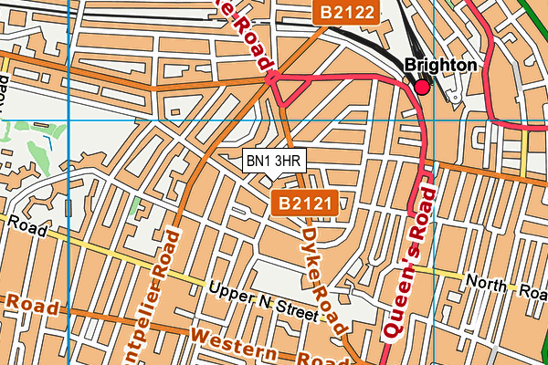 BN1 3HR map - OS VectorMap District (Ordnance Survey)