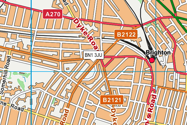 BN1 3JU map - OS VectorMap District (Ordnance Survey)