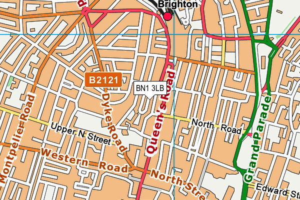 BN1 3LB map - OS VectorMap District (Ordnance Survey)