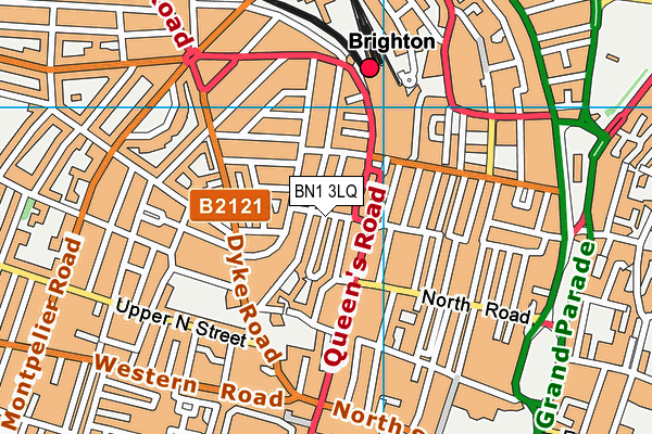 BN1 3LQ map - OS VectorMap District (Ordnance Survey)