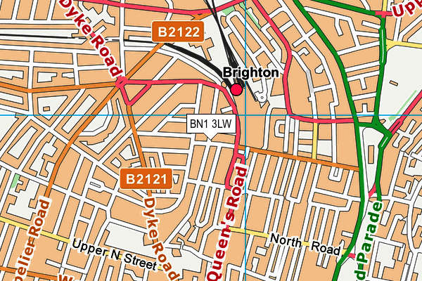 BN1 3LW map - OS VectorMap District (Ordnance Survey)