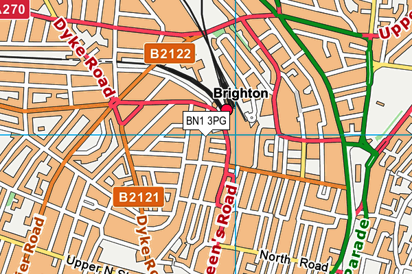 BN1 3PG map - OS VectorMap District (Ordnance Survey)