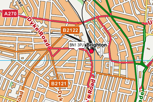 BN1 3PJ map - OS VectorMap District (Ordnance Survey)