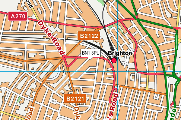 BN1 3PL map - OS VectorMap District (Ordnance Survey)