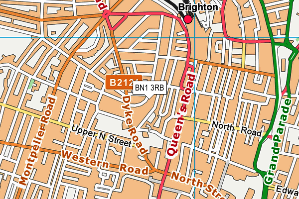 BN1 3RB map - OS VectorMap District (Ordnance Survey)