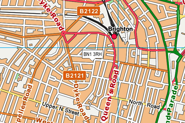 BN1 3RH map - OS VectorMap District (Ordnance Survey)