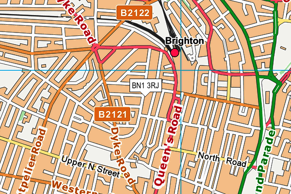 Map of 74 BUCKINGHAM ROAD (BRIGHTON) LIMITED at district scale