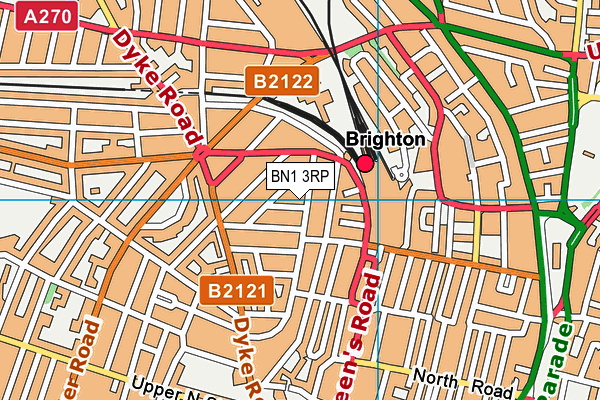 BN1 3RP map - OS VectorMap District (Ordnance Survey)