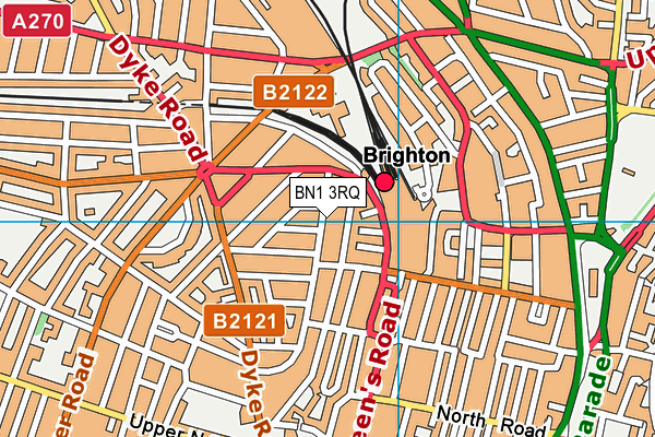 BN1 3RQ map - OS VectorMap District (Ordnance Survey)