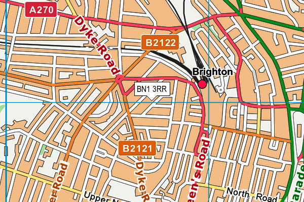 BN1 3RR map - OS VectorMap District (Ordnance Survey)