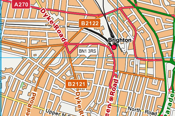 BN1 3RS map - OS VectorMap District (Ordnance Survey)
