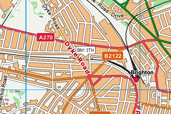 BN1 3TH map - OS VectorMap District (Ordnance Survey)