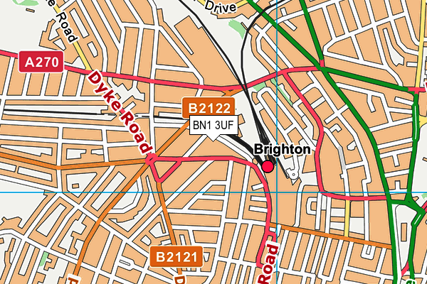 BN1 3UF map - OS VectorMap District (Ordnance Survey)