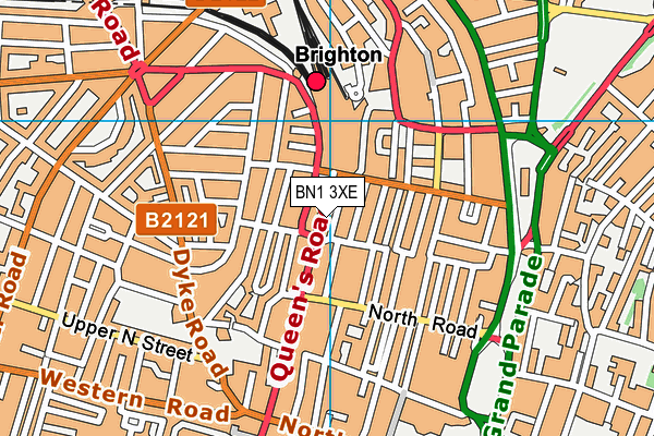 Fitness First (Brighton) map (BN1 3XE) - OS VectorMap District (Ordnance Survey)