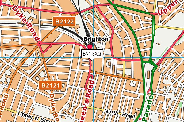 BN1 3XQ map - OS VectorMap District (Ordnance Survey)