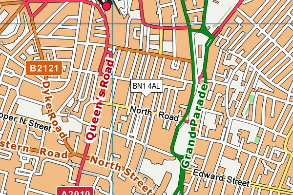 BN1 4AL map - OS VectorMap District (Ordnance Survey)