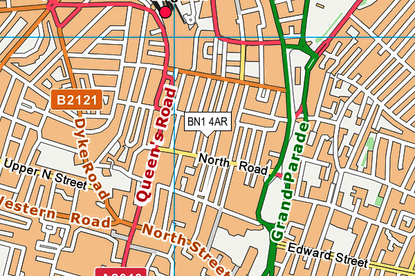 BN1 4AR map - OS VectorMap District (Ordnance Survey)