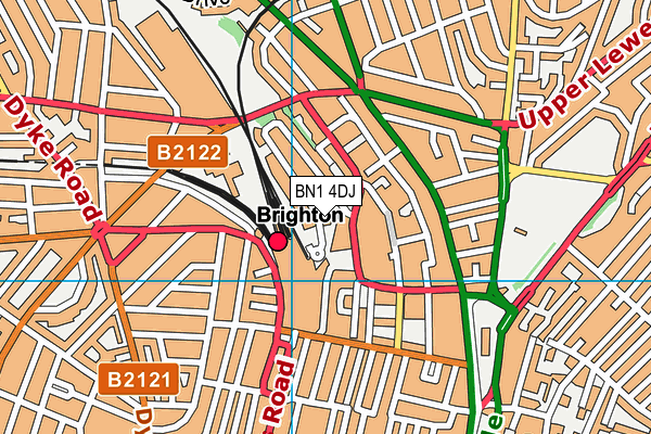 BN1 4DJ map - OS VectorMap District (Ordnance Survey)