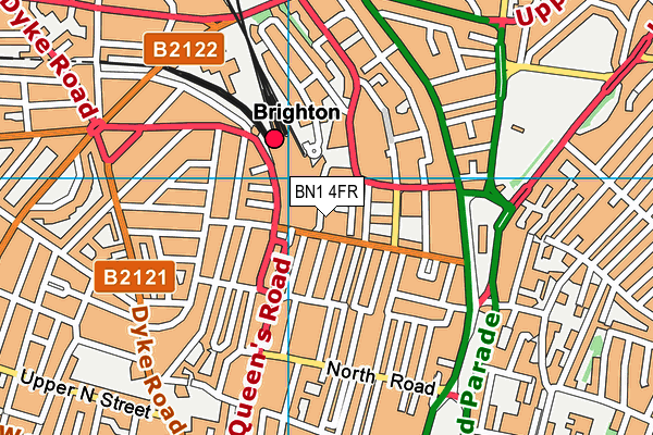 BN1 4FR map - OS VectorMap District (Ordnance Survey)