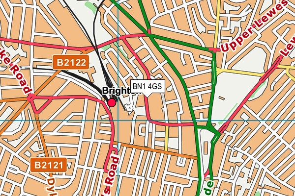 BN1 4GS map - OS VectorMap District (Ordnance Survey)