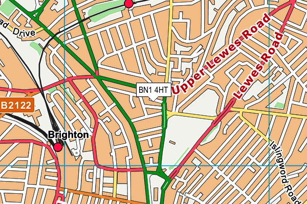 BN1 4HT map - OS VectorMap District (Ordnance Survey)