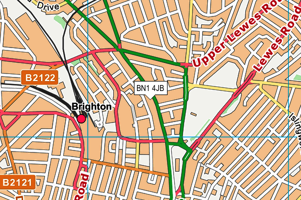 Puregym (Brighton London Road) map (BN1 4JB) - OS VectorMap District (Ordnance Survey)