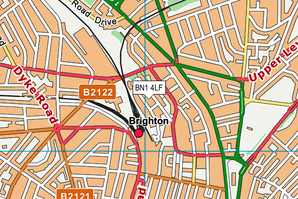 BN1 4LF map - OS VectorMap District (Ordnance Survey)