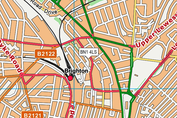 BN1 4LS map - OS VectorMap District (Ordnance Survey)