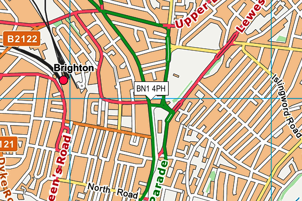 BN1 4PH map - OS VectorMap District (Ordnance Survey)