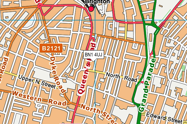 BN1 4UJ map - OS VectorMap District (Ordnance Survey)