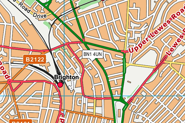 BN1 4UN map - OS VectorMap District (Ordnance Survey)