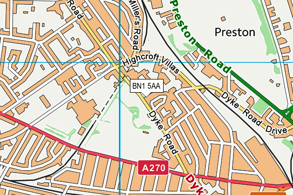 Windlesham School map (BN1 5AA) - OS VectorMap District (Ordnance Survey)