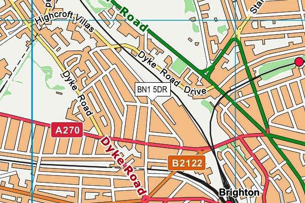 BN1 5DR map - OS VectorMap District (Ordnance Survey)