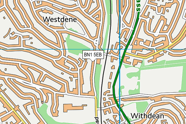 BN1 5EB map - OS VectorMap District (Ordnance Survey)