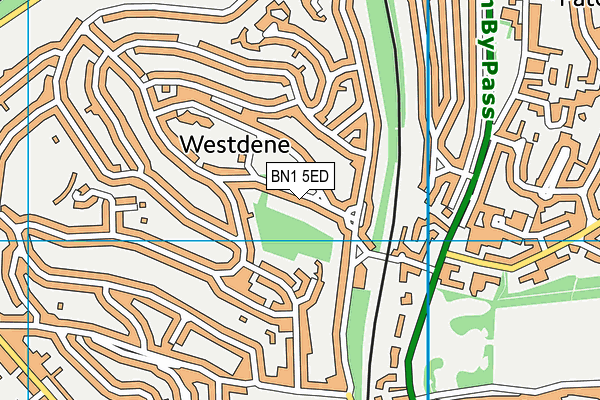BN1 5ED map - OS VectorMap District (Ordnance Survey)