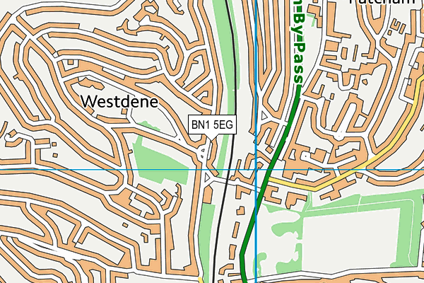BN1 5EG map - OS VectorMap District (Ordnance Survey)