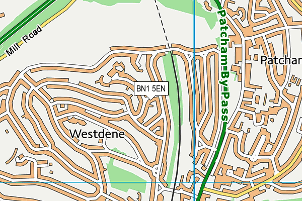 BN1 5EN map - OS VectorMap District (Ordnance Survey)
