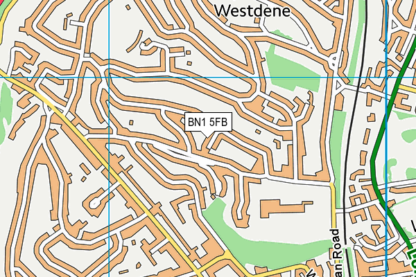 BN1 5FB map - OS VectorMap District (Ordnance Survey)