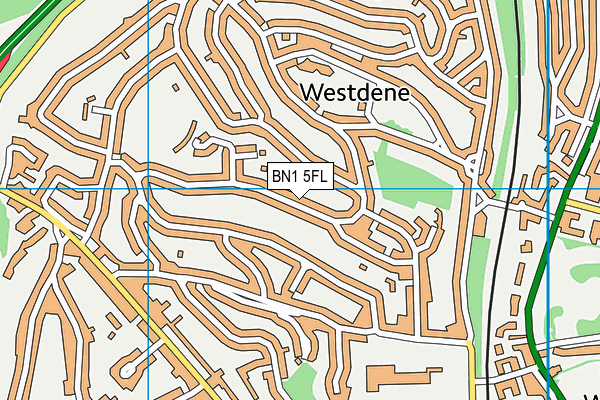 BN1 5FL map - OS VectorMap District (Ordnance Survey)