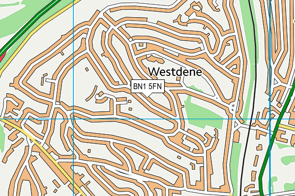 BN1 5FN map - OS VectorMap District (Ordnance Survey)