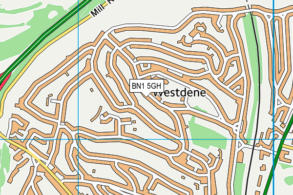 BN1 5GH map - OS VectorMap District (Ordnance Survey)