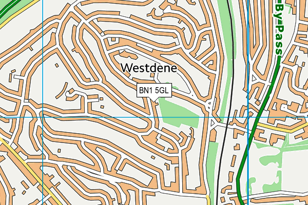 BN1 5GL map - OS VectorMap District (Ordnance Survey)