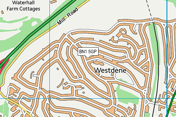 BN1 5GP map - OS VectorMap District (Ordnance Survey)