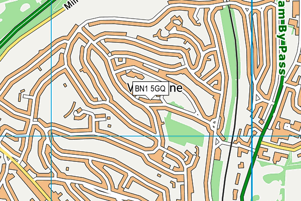 BN1 5GQ map - OS VectorMap District (Ordnance Survey)