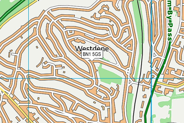 BN1 5GS map - OS VectorMap District (Ordnance Survey)